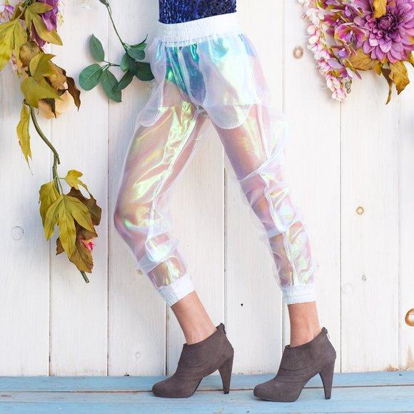 Iridescent Sheer Joggers - Warrior Within Designs - Picture 4 of 6